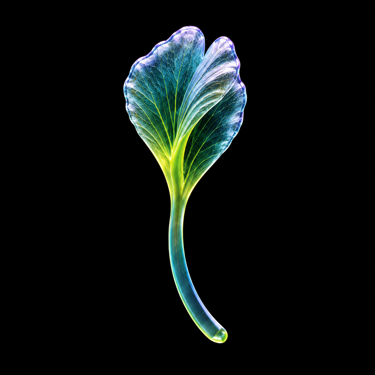 Flabellum: Folded leaf. Fictional developmental artwork.